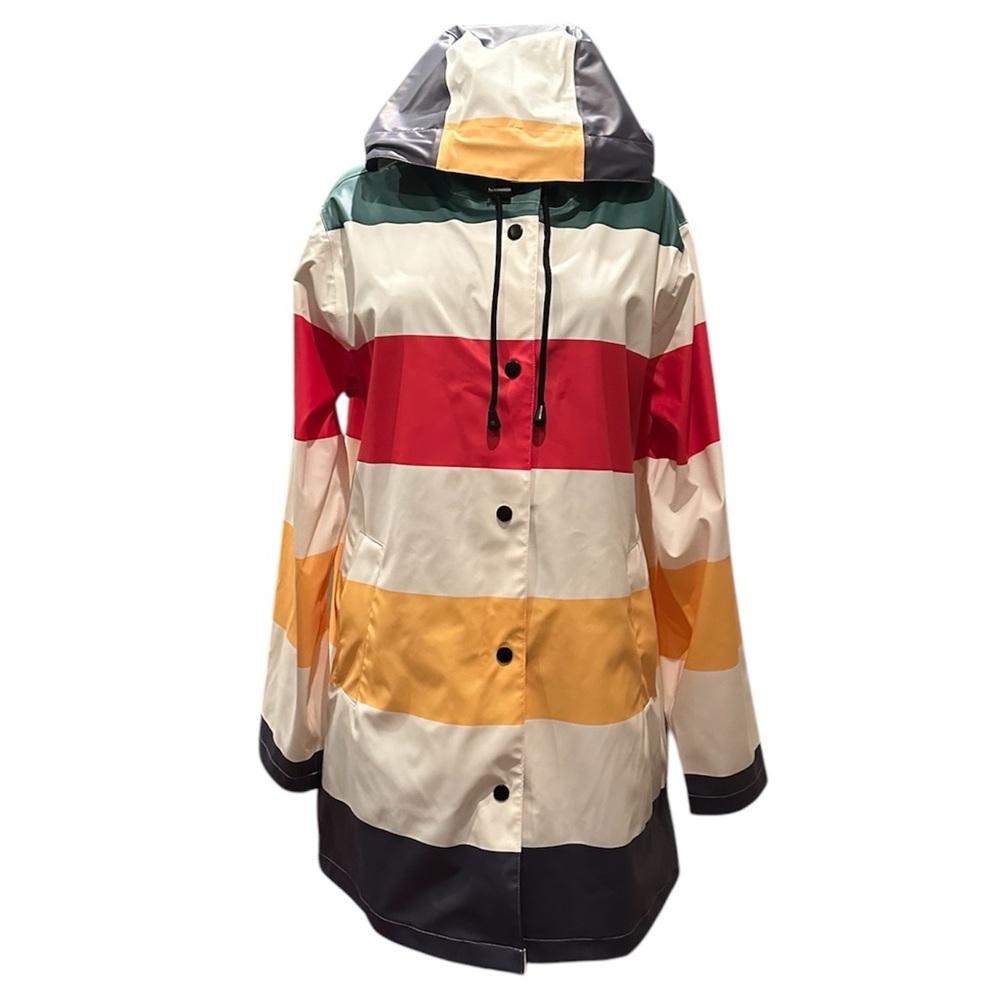 HBC Stripes Hudsonβs Bay Company Classic Stripes Rain Coat - Picture 4 of 16